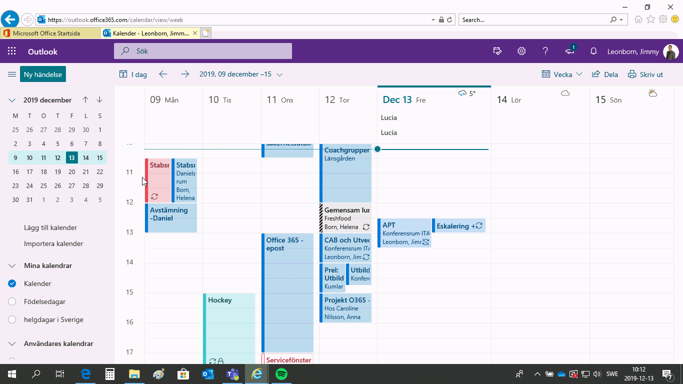 Epost och kalender i molnet(Office 365)